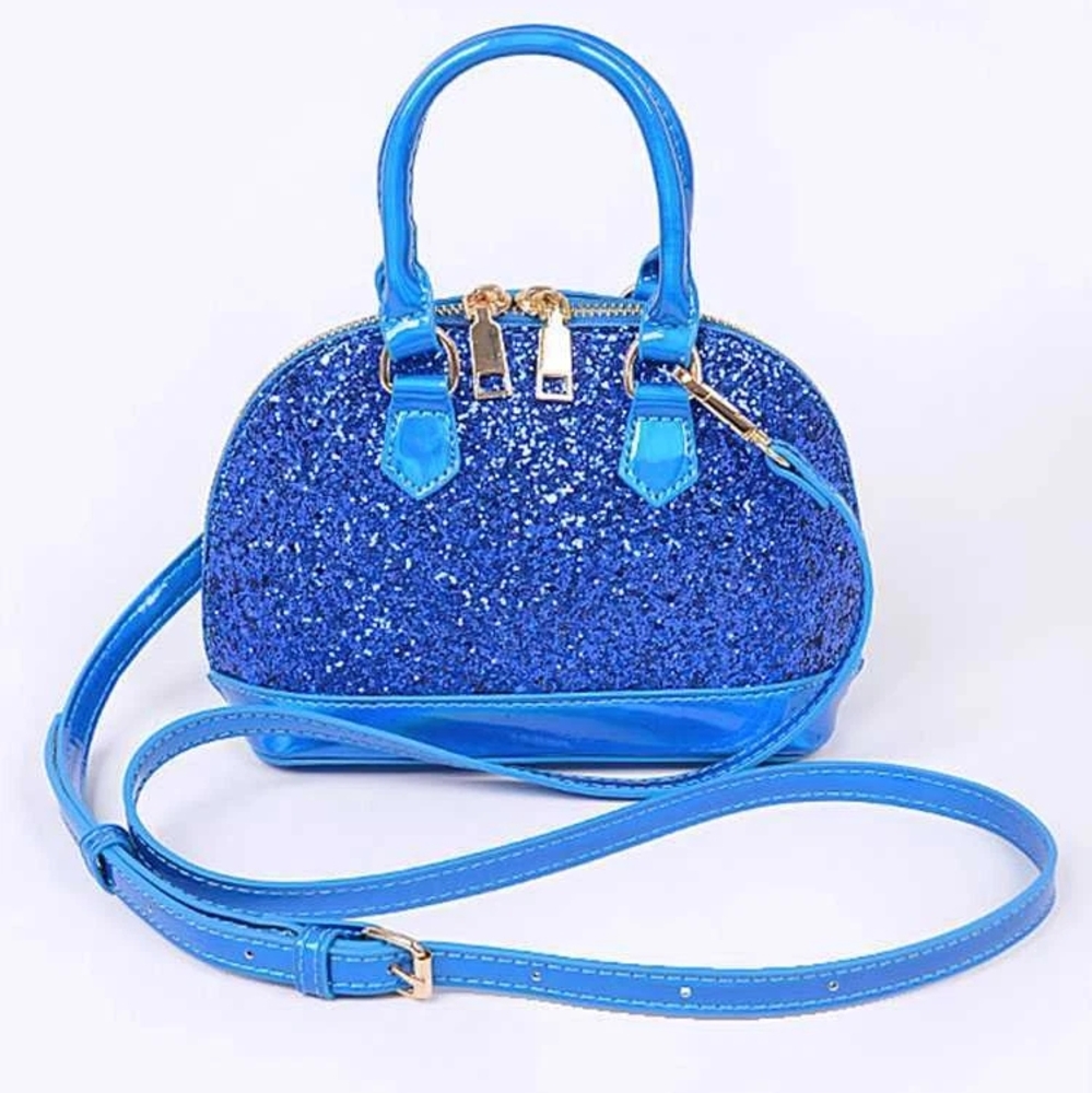 Blue Glitter Handbag
